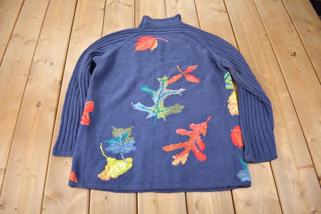 Vintage 1990s Susan Bristol Floral KnitSweater