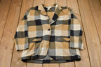 Vintage 1990s Tower Hill Collection Plaid Knitted Jacket