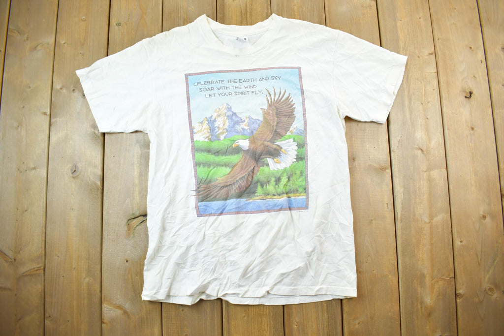 Vintage 1990s Soaring EagleTheme Graphic T-Shirt
