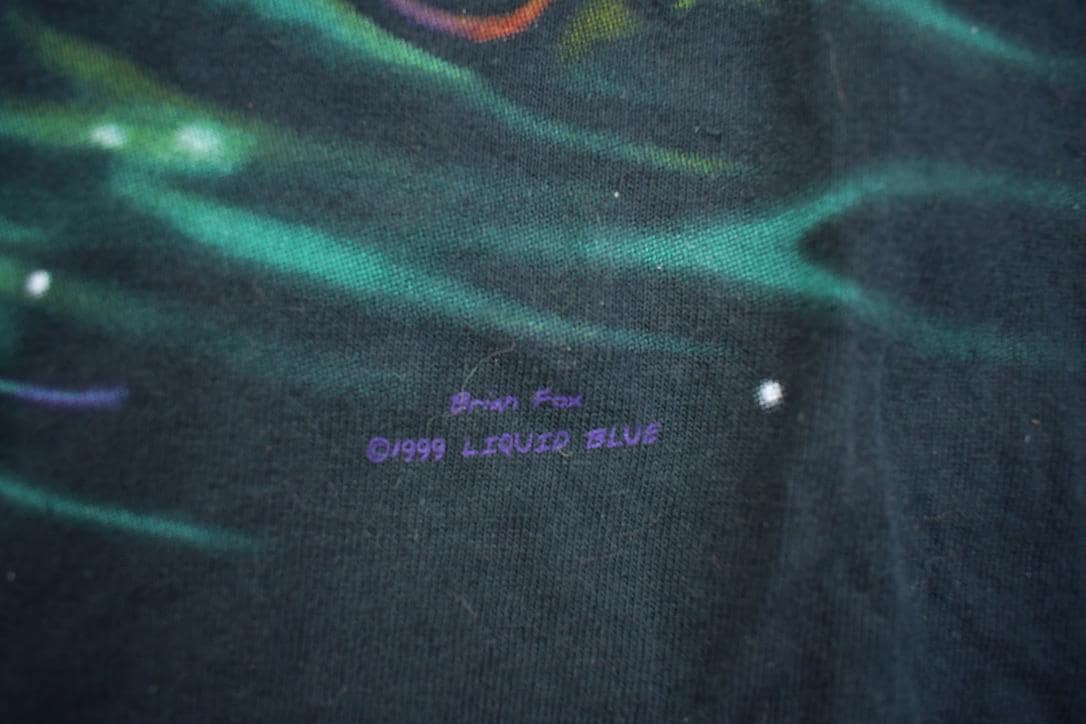 Vintage 1999 Liquid Blue Dragon Graphic With Tags