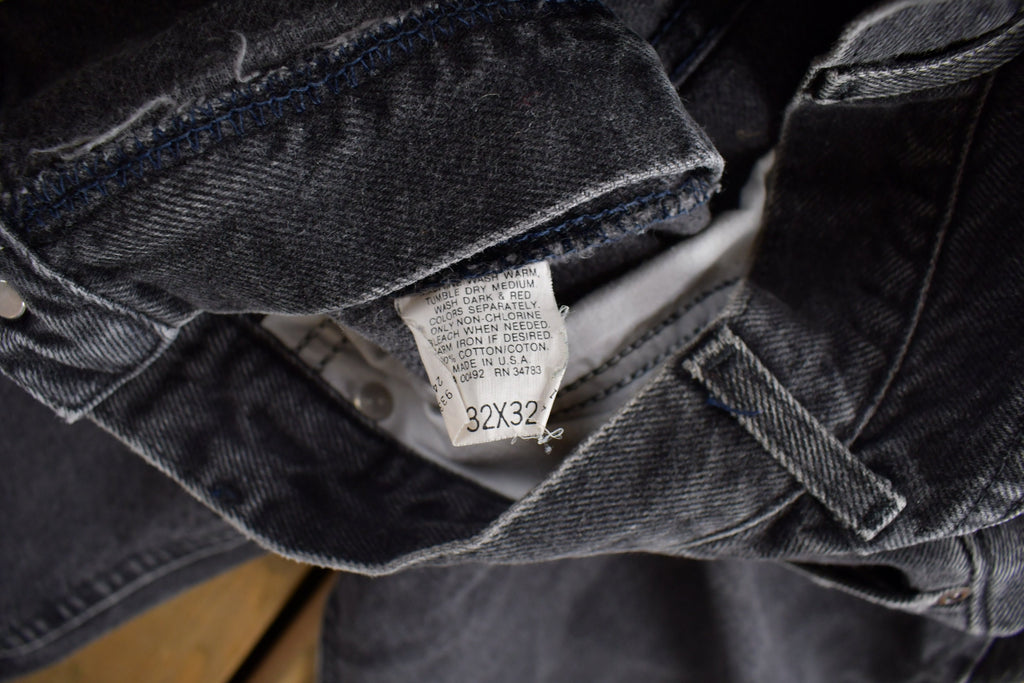 Vintage 1970s Lee Black Wash Jeans Size 30 x 30