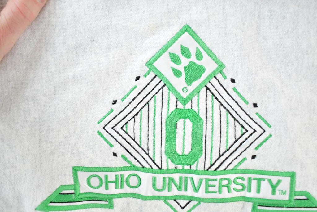 Vintage 1990s Ohio University Bobcats Collegiate Cross Grain Crewneck Sweatshirt Men's L