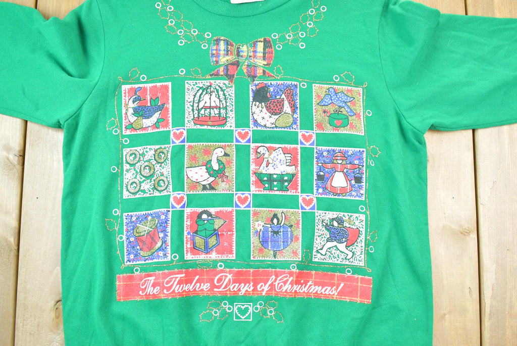 Vintage 1990s Jenna Lane 12 Days Of Christmas Cute Crewneck Sweater