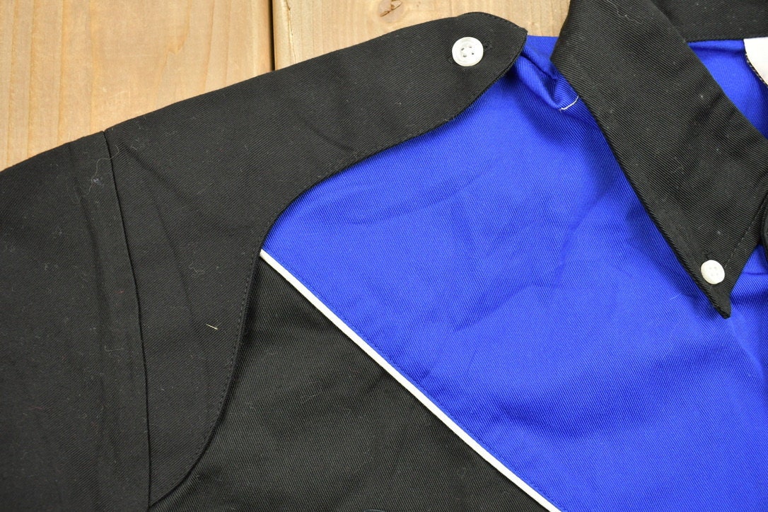 Vintage 1990s Hillbilly Deluxe Pulling Team Color Block Button Up Shirt