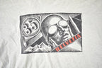 Vintage 1997 Helvetia Bold Art Deco Air Mail Stamp Graphic T Shirt Made In USA