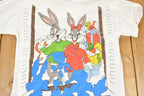 Vintage 1985 Looney Tunes Jodie Arden Christmas Crew Neck Sleep Shirt Men's L
