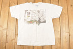 Vintage 1990s Tie One On Souvenir Fishing T-Shirt Men's L  Fish Destination Shirt  90s Single Stitch Graphic Tee  Made in USA