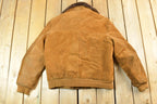 Vintage 1980s Lined Suede Genuine Leather Jacket Made In USA