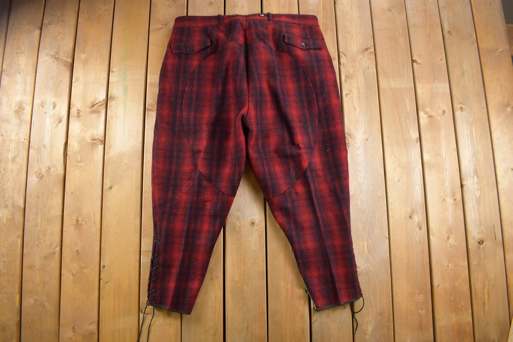 1950s True Vintage Woolrich Plaid Trousers Size 44 x 27