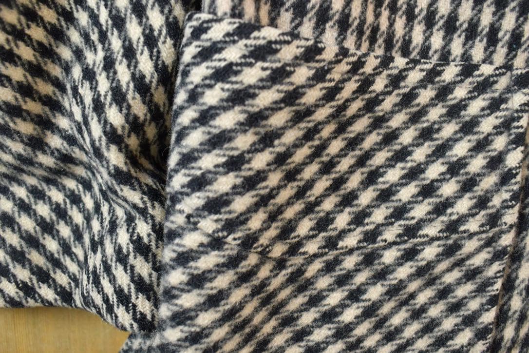Vintage 1980s M Liman Penguin Fashions Houndstooth Wool Button Up Jacket