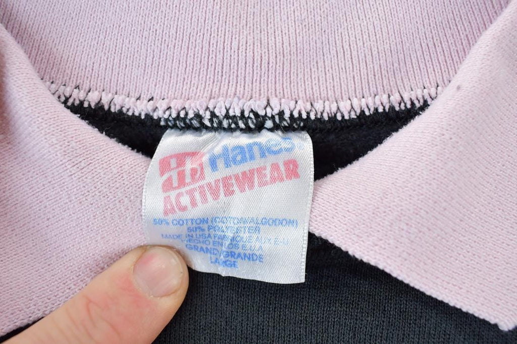 Vintage 1990s Cute Collared Woman's Face Crewneck Sweater