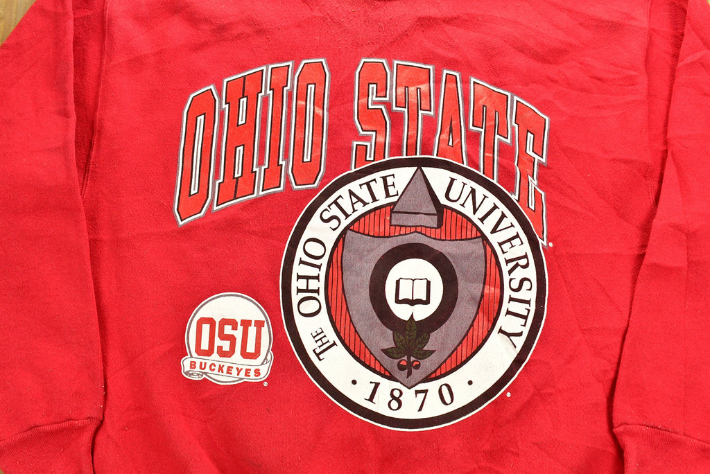 Vintage 1990's University of Ohio State Buckeyes Collegiate Crewneck  Made In USA  NCAA Sweatshirt  Sportswear  Americana