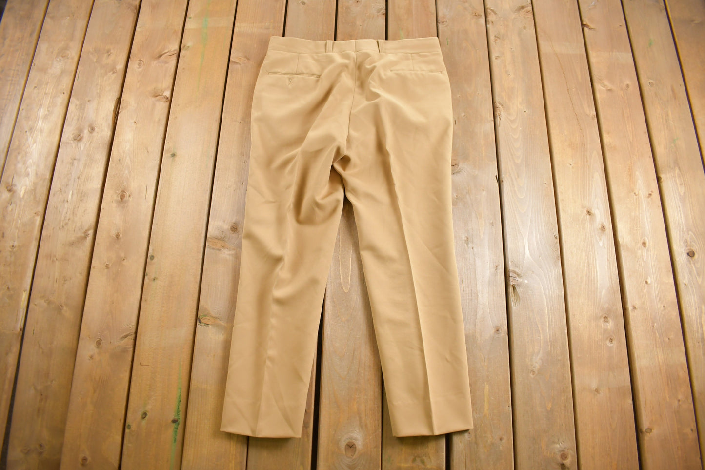 Vintage 1970s Pleated Trousers Size 37 x 27.5 / American Vintage / True Vintage / 1970s Pants / Made in USA / Beige