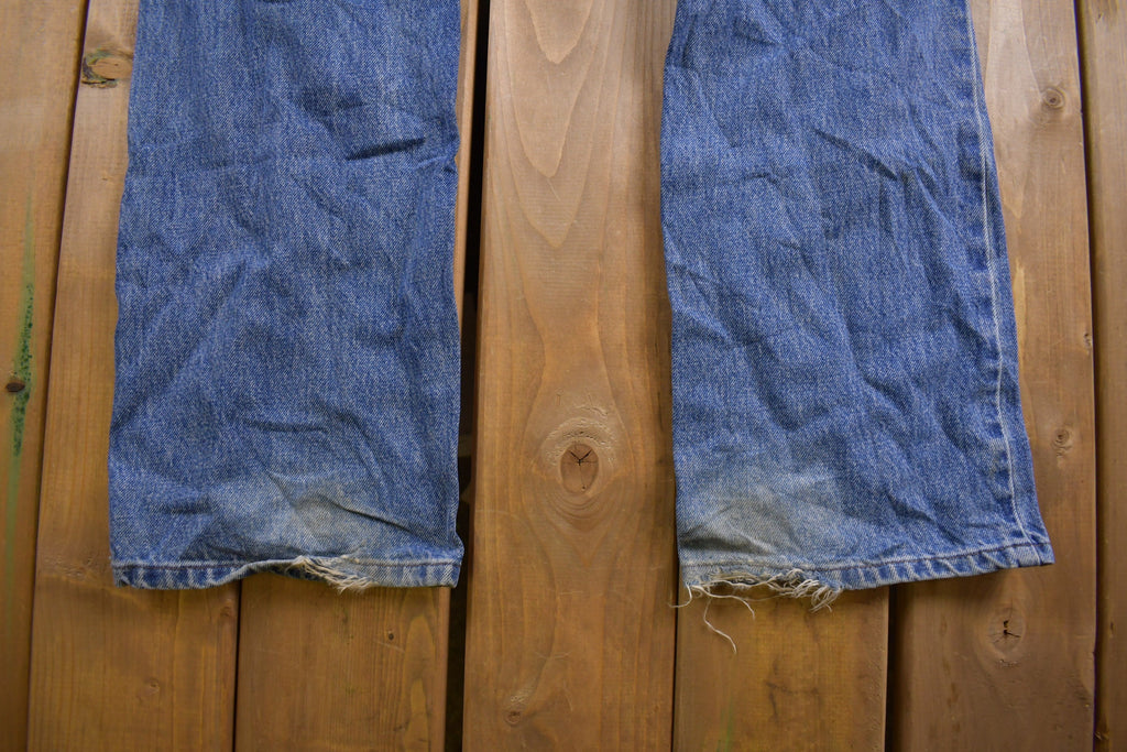 Vintage 1990's Harley Davidson Light Wash Blue Denim 35 x 35 /