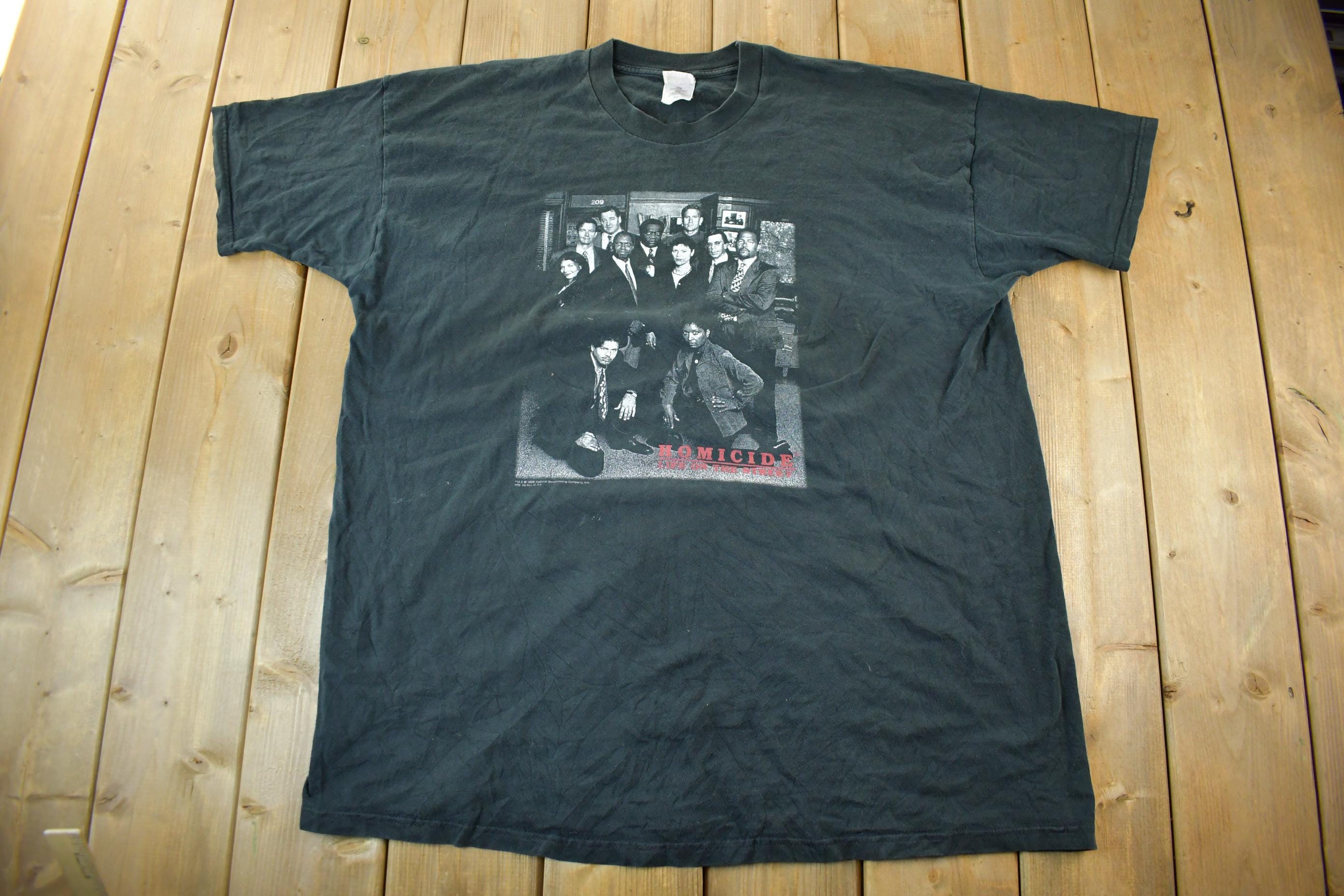 Vintage 1998 Homicide Life of the Street TV Promo T-Shirt Men's 2XL