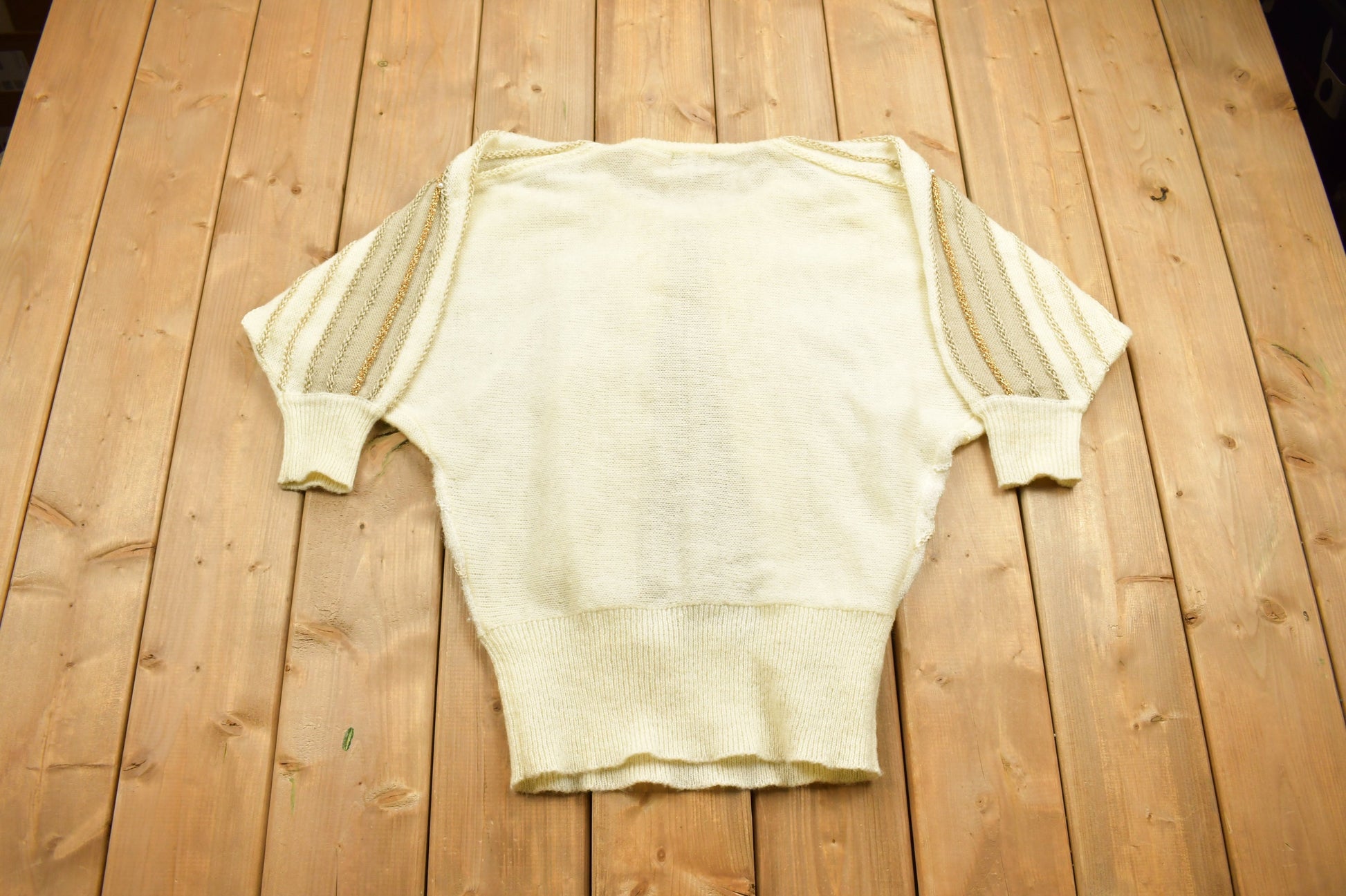 Vintage 1990s Abstract Knitted Crewneck Sweater /