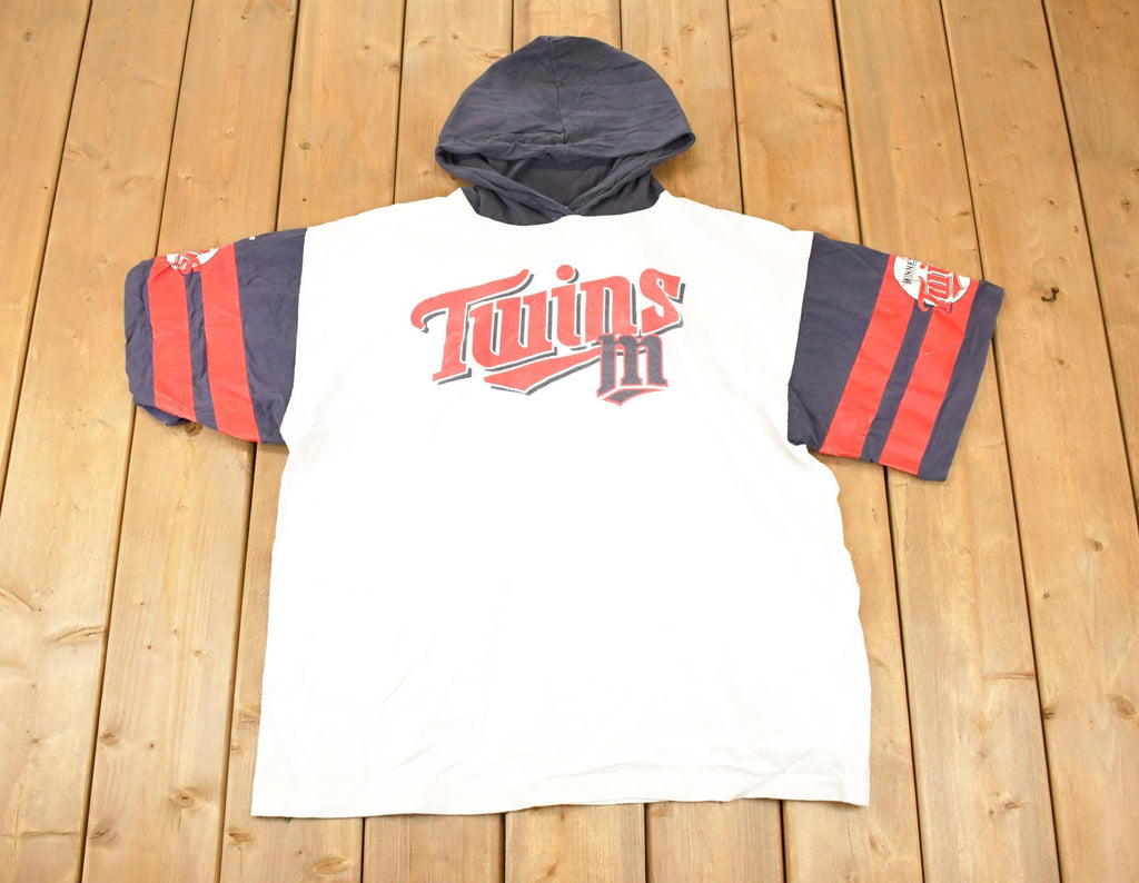 Vintage 1990s Apex One Minnesota Twins Hooded MLB T-Shirt Men's XL