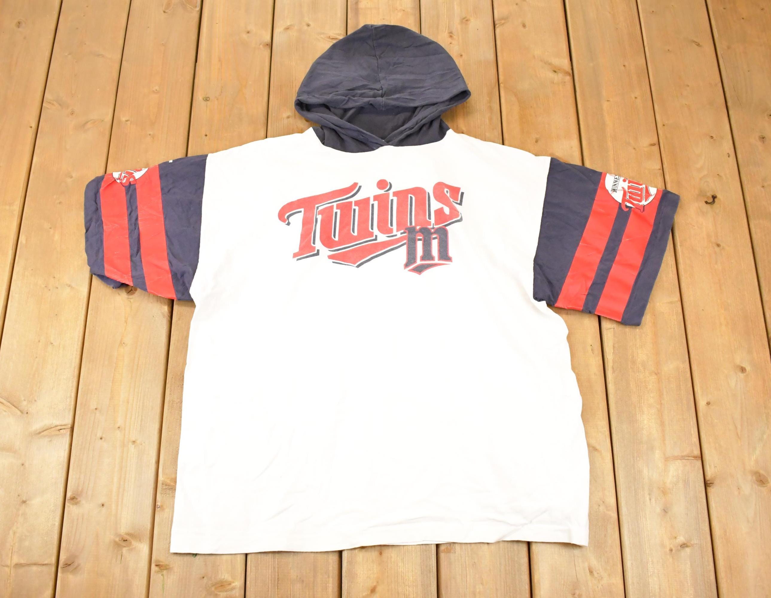 Vintage 1990s Apex One Minnesota Twins Hooded MLB T-Shirt Men's XL