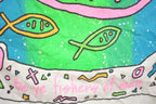 Vintage 1990s Fish Theme Single Stitch Religious T-Shirt