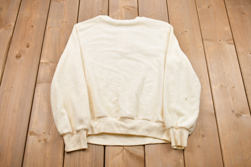 Vintage 1980s Henley Knitted Sweater