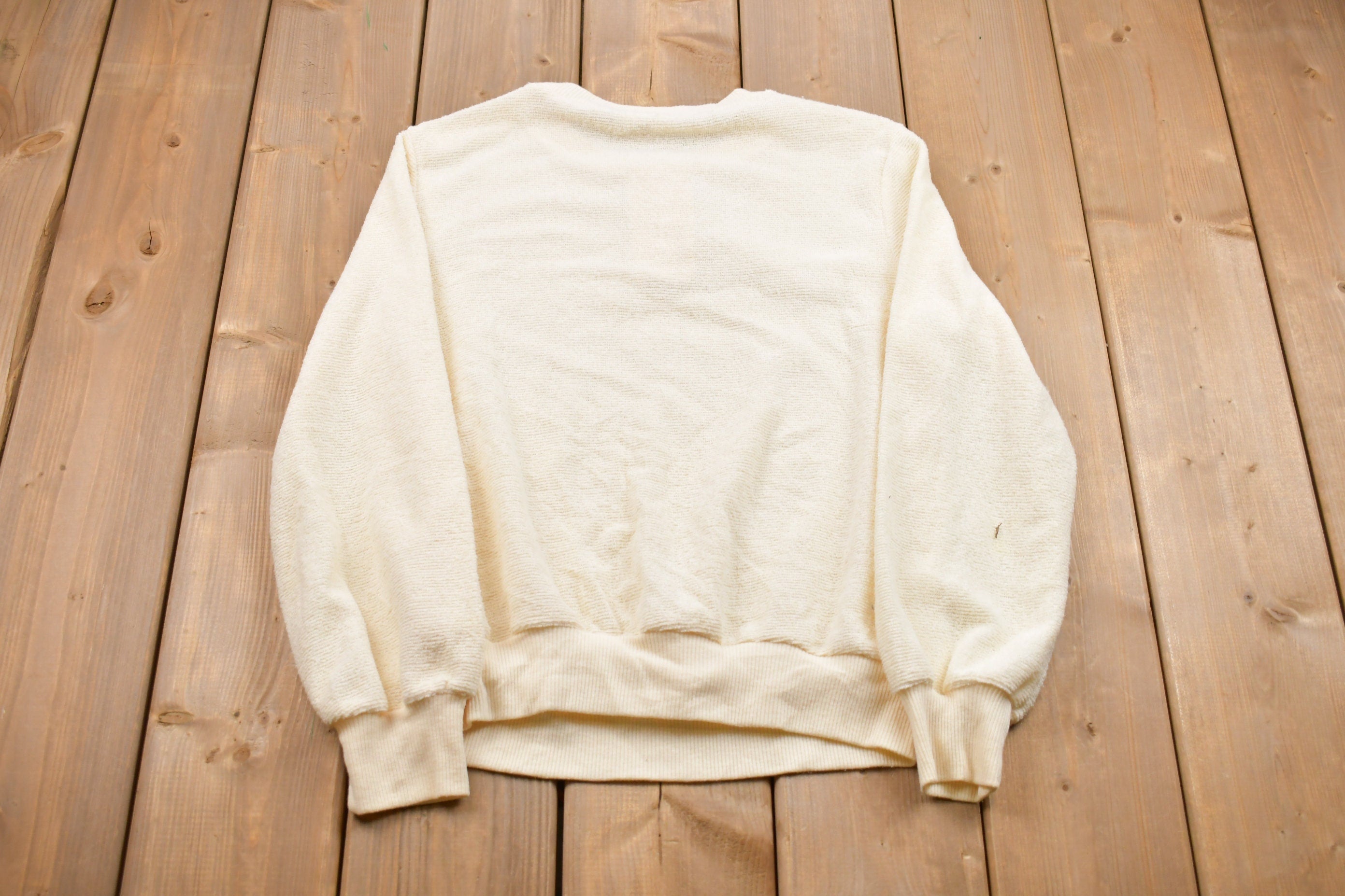 Vintage 1980s Henley Knitted Sweater