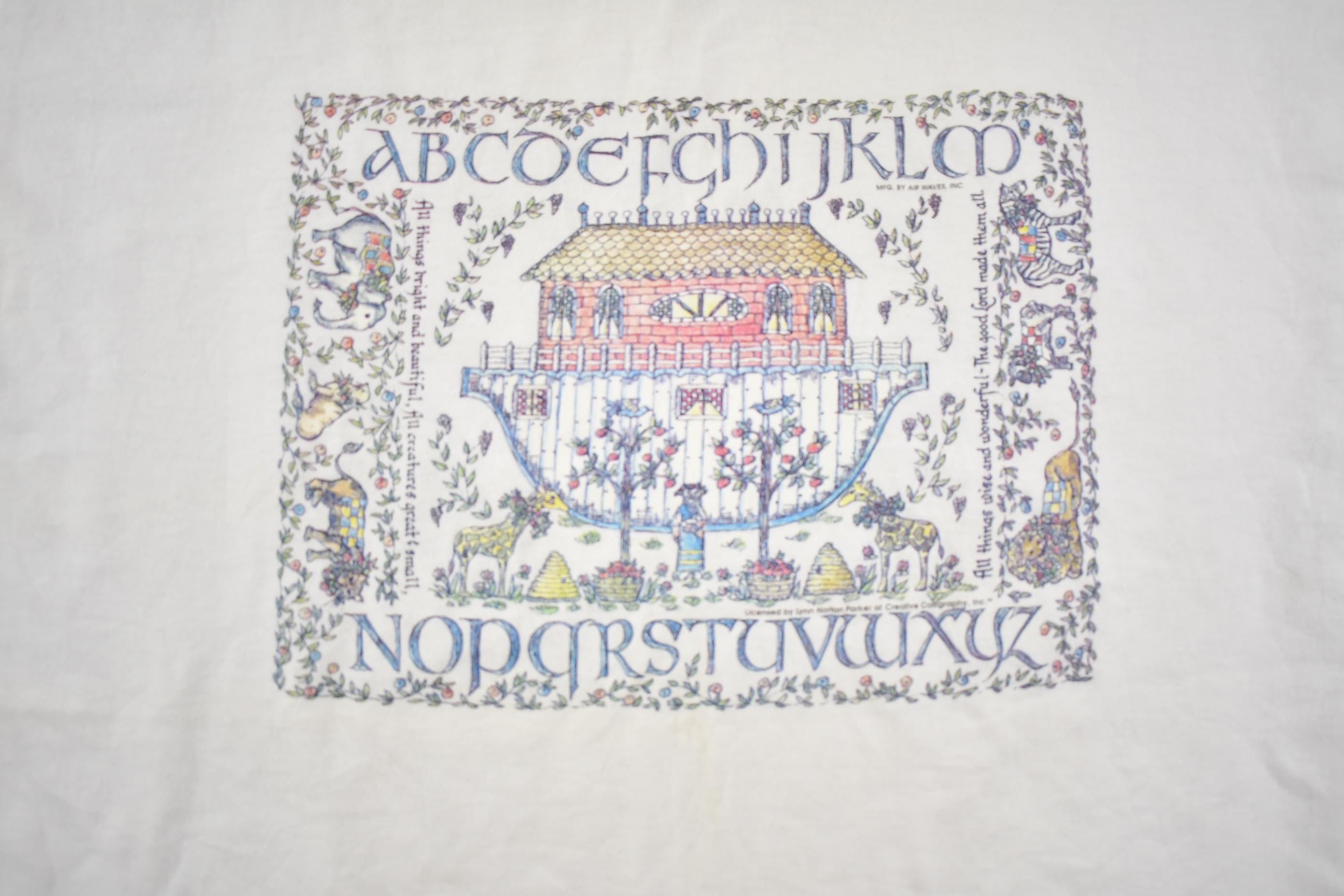 Vintage 1990s Jesus Noah's Ark Print Graphic T Shirt Made In USA