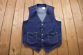 Vintage 1980s Jean Vest Button Up