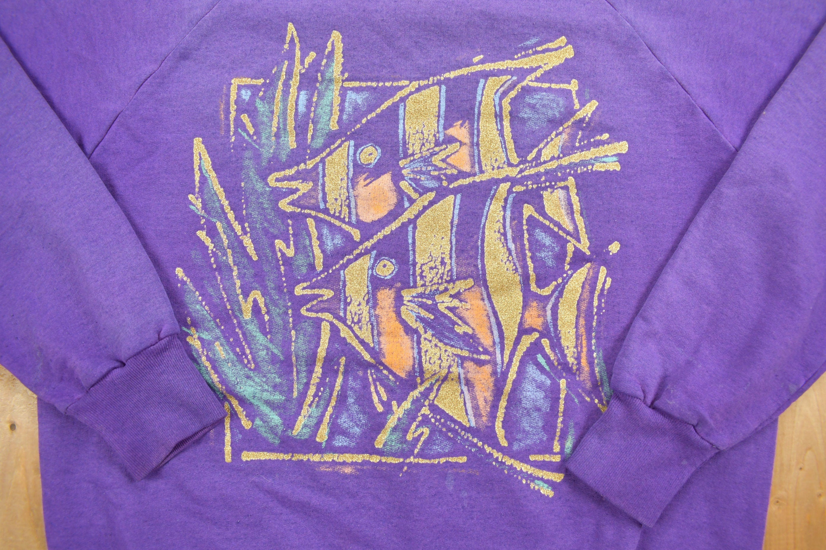 Vintage 1980s Fish Graphic Crewneck