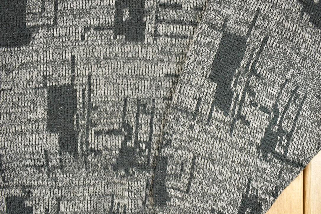 Vintage 1990s Chauvin Abstract Knit Crewneck Sweater Men's L