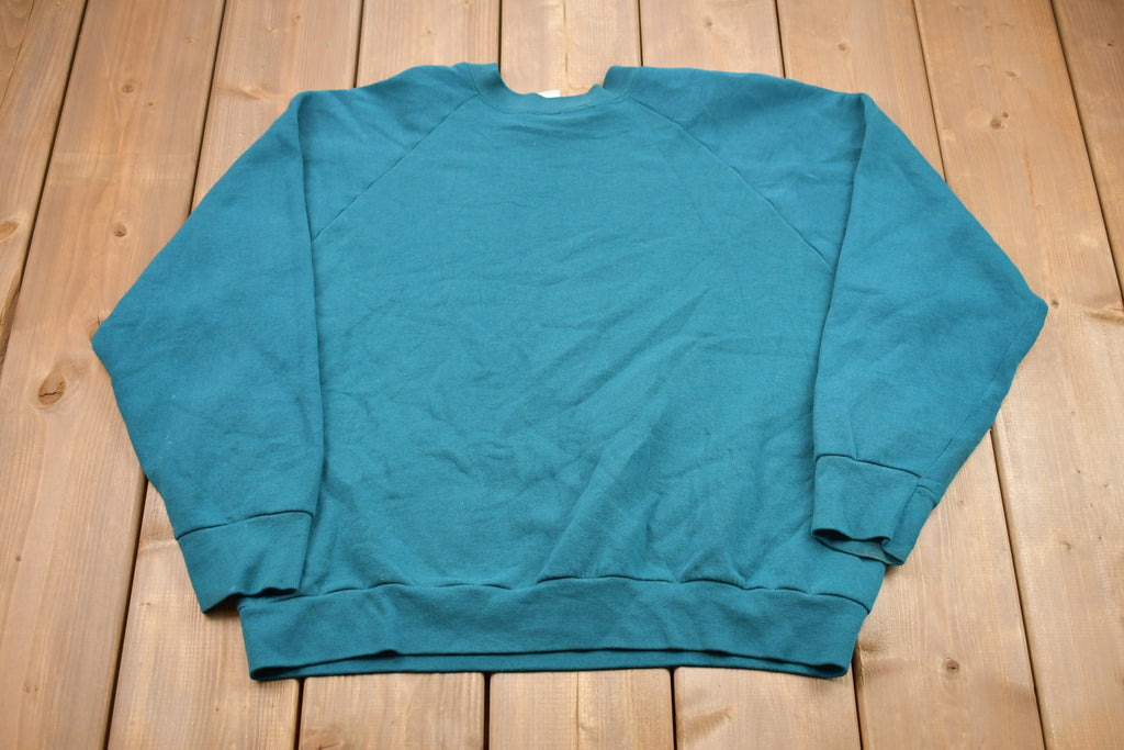 Vintage 1990s Blank Raglan Crewneck Sweatshirt