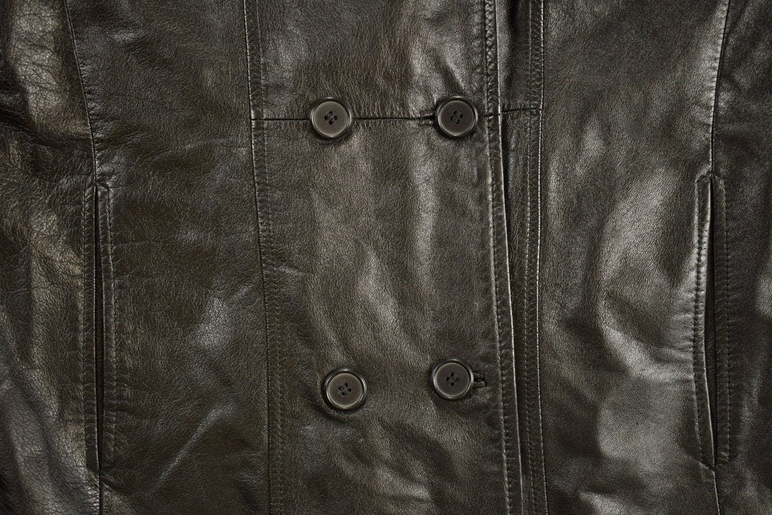 Vintage 1990s Danier Black Leather Jacket