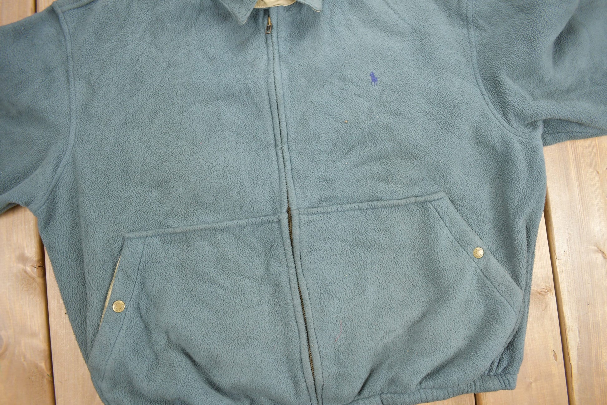Vintage 1990s Polo Ralph Lauren Zip Up Polartec Fleece Sweater