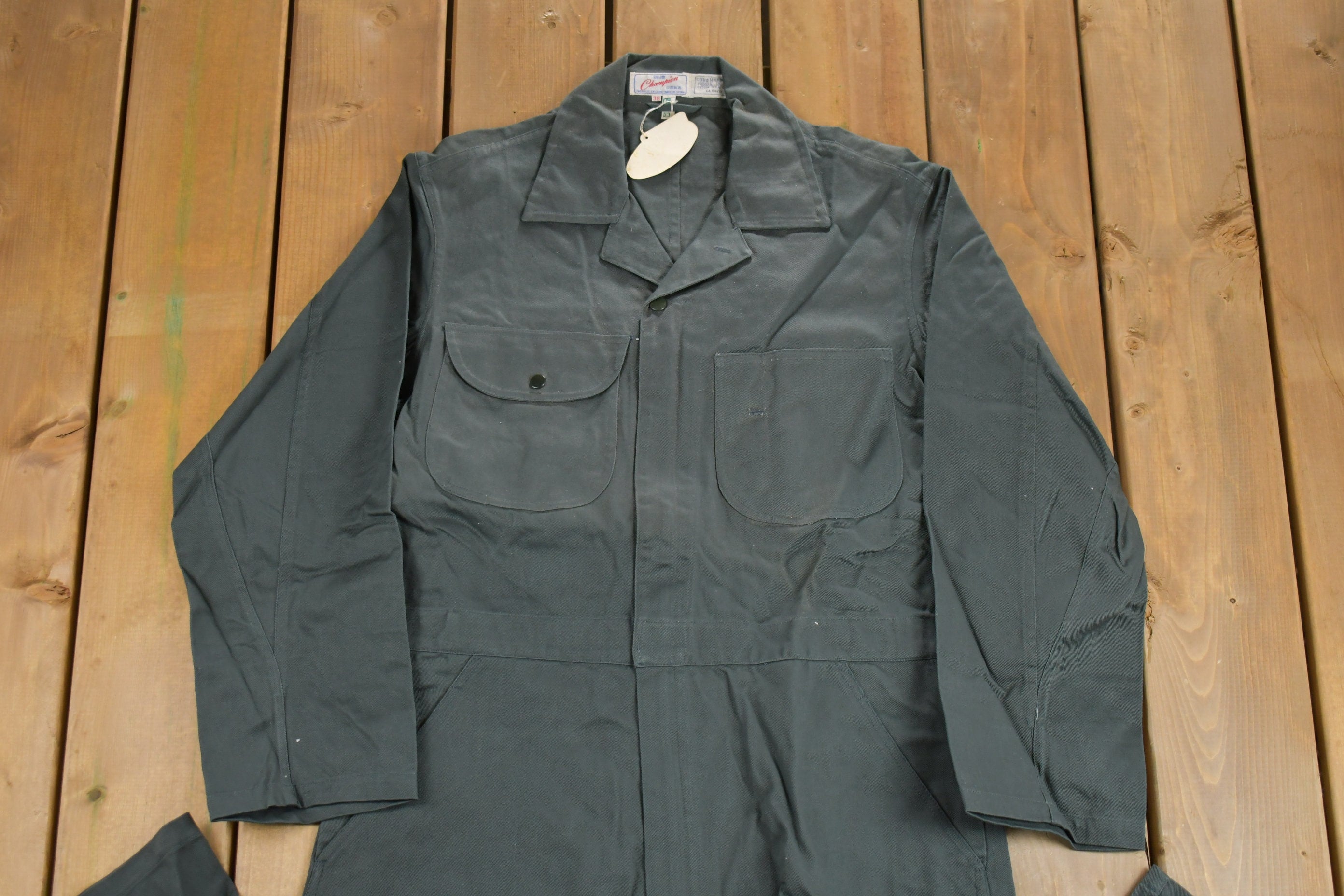 Deadstock Vintage 1960s Champion Coverall Jumpsuit Size 38 x 29 / 60s Champion / Vintage Workwear / True Vintage / Champion Workwear /
