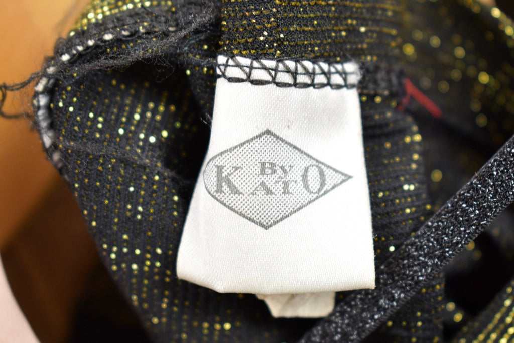 Vintage 1970s Kato Asymmetric Hem Maxi Dress  Sparkly  Gold  True Vintage  Retro Womenswear  Made in Austria