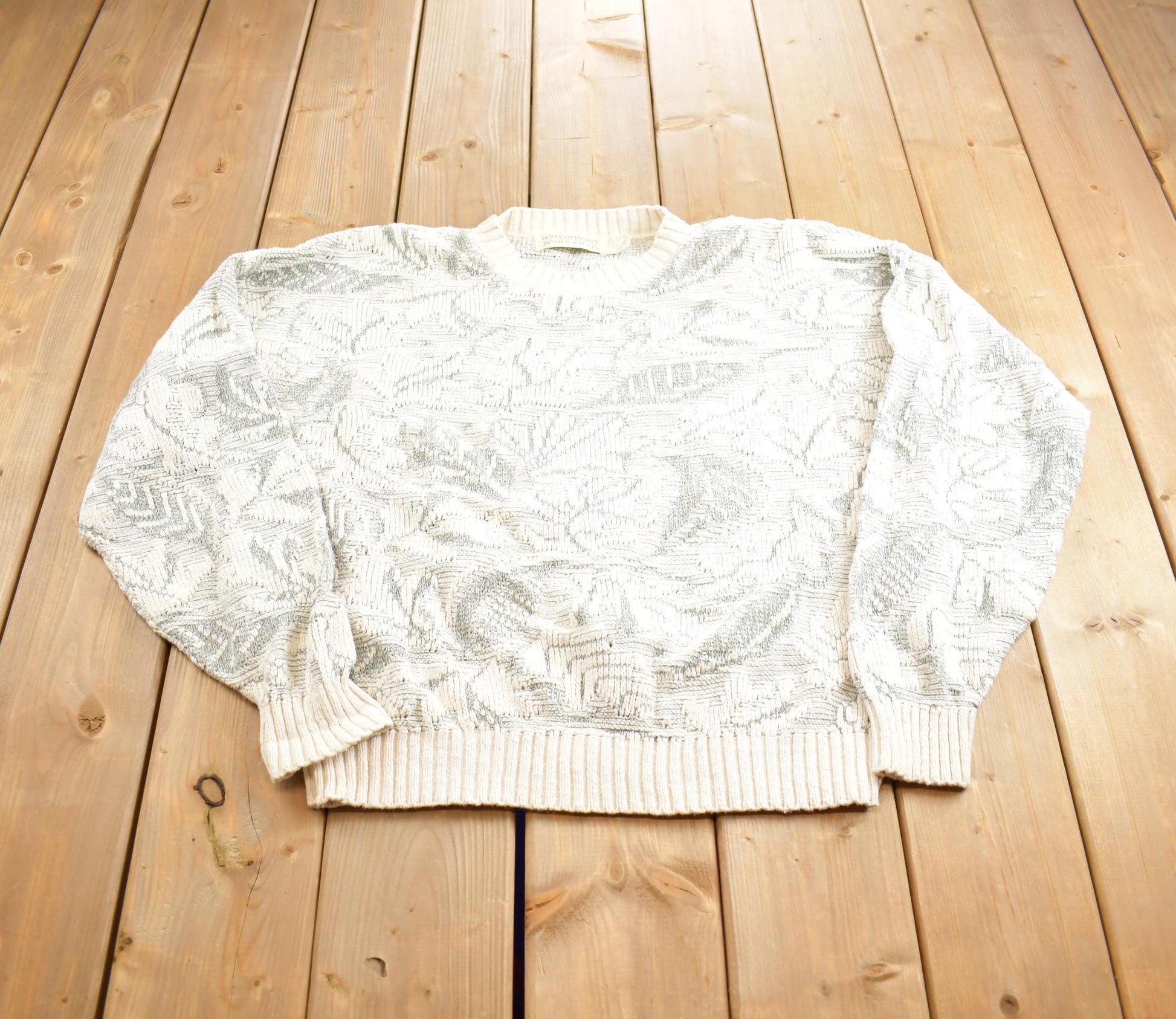 Vintage 1980s Waterfront Workshop Knit Crewneck Sweater