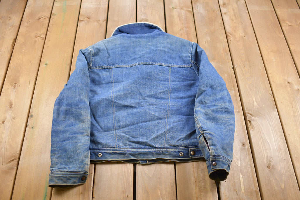 Vintage 1970s Olympic Sherpa Lined Denim Jean Jacket