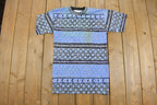 Vintage 1990s Bluestone Sport Geometric Patterned T Shirt