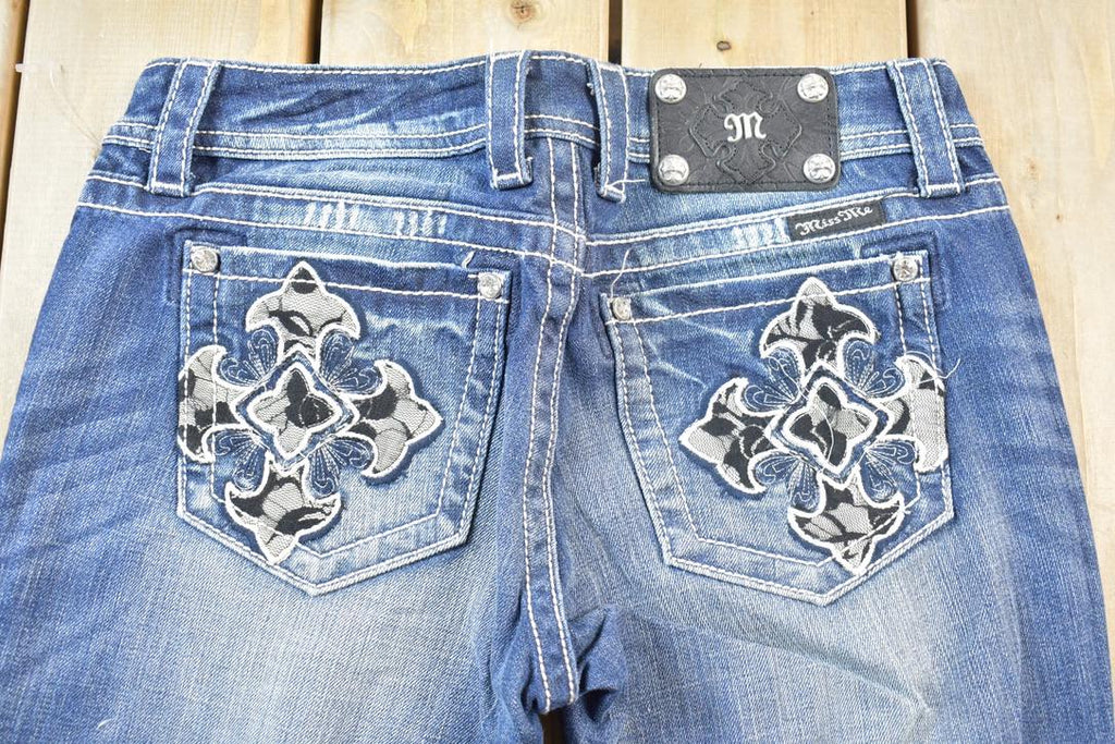 Vintage Y2K Miss Me Bedazzled Low Rise Jeans Size 26x33