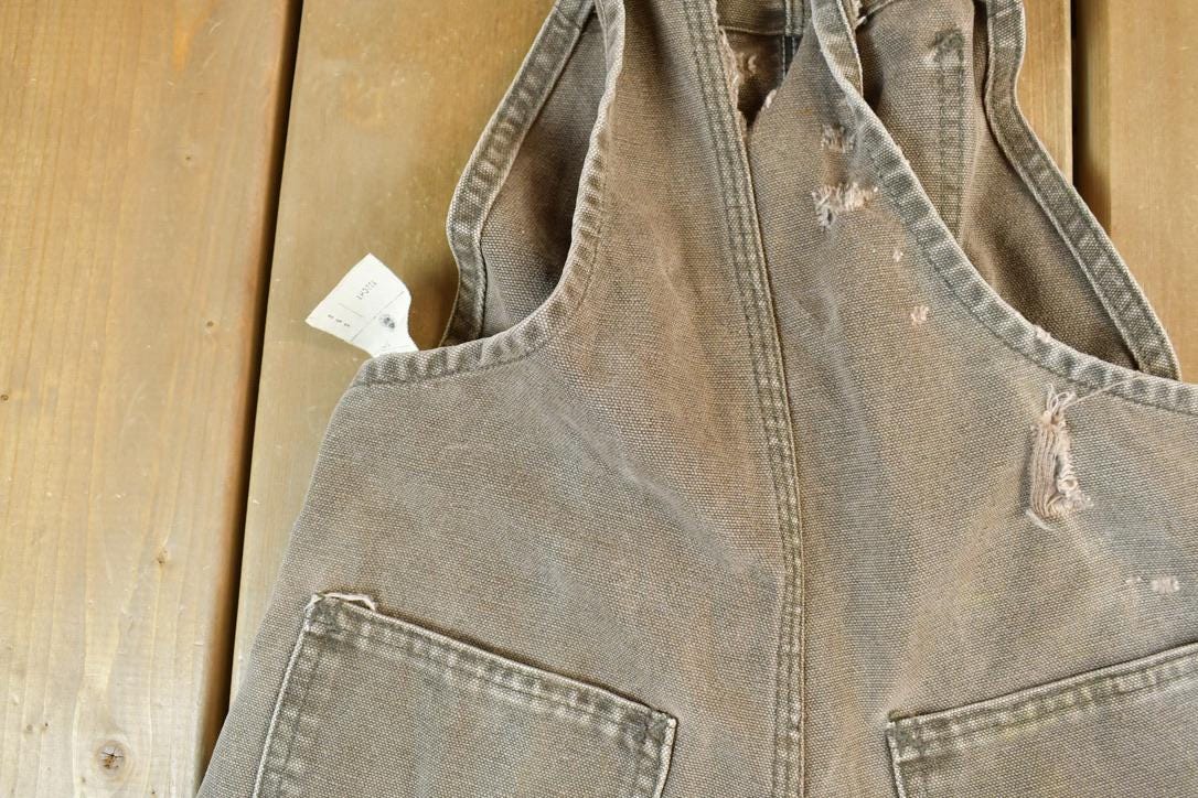 Vintage 1980s Carhartt Denim Work Youth Coveralls Size S