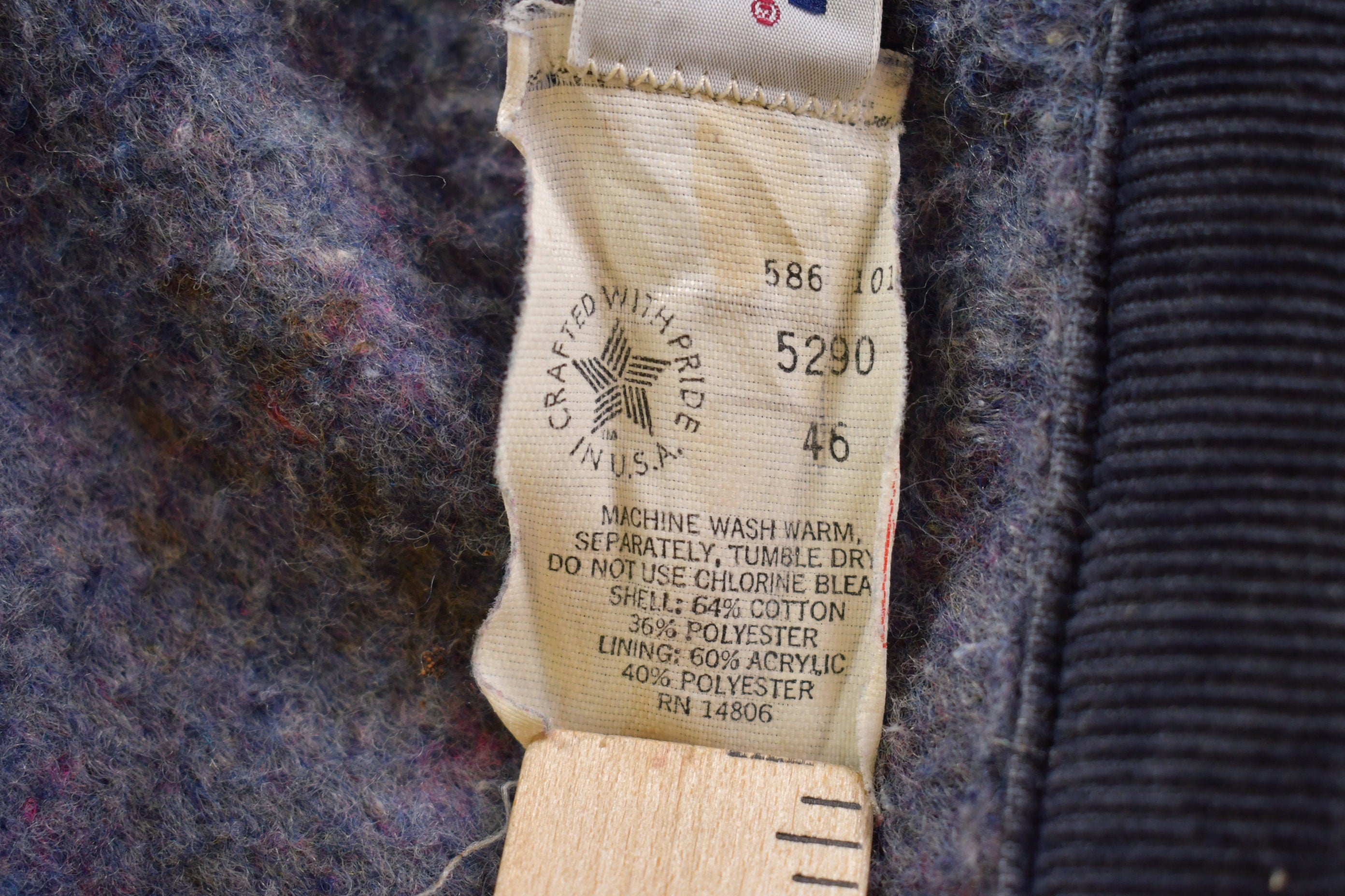 Vintage 1990s Big Mac Made In USA Collared Denim Chore Coat