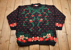 Vintage 1990s Christmas Theme Women's Knit Sweater