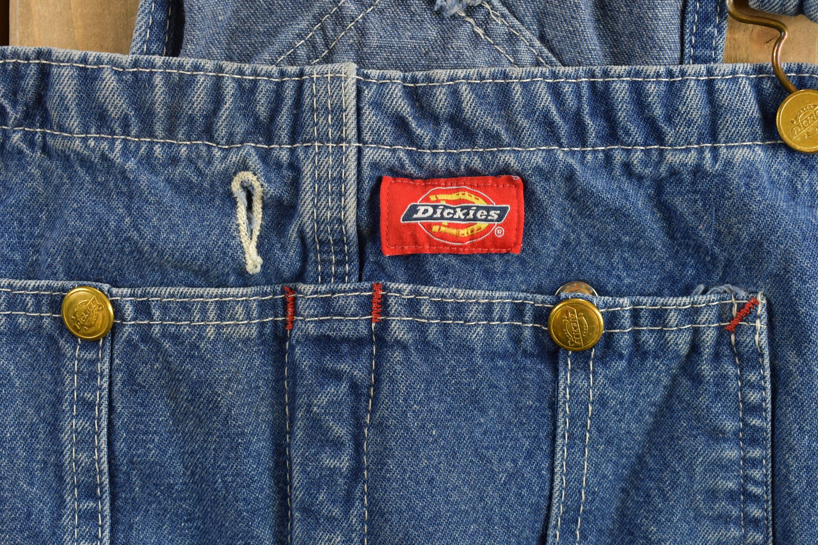 Vintage 1990s Dickies Denim Jean Overalls Size 50 x 31