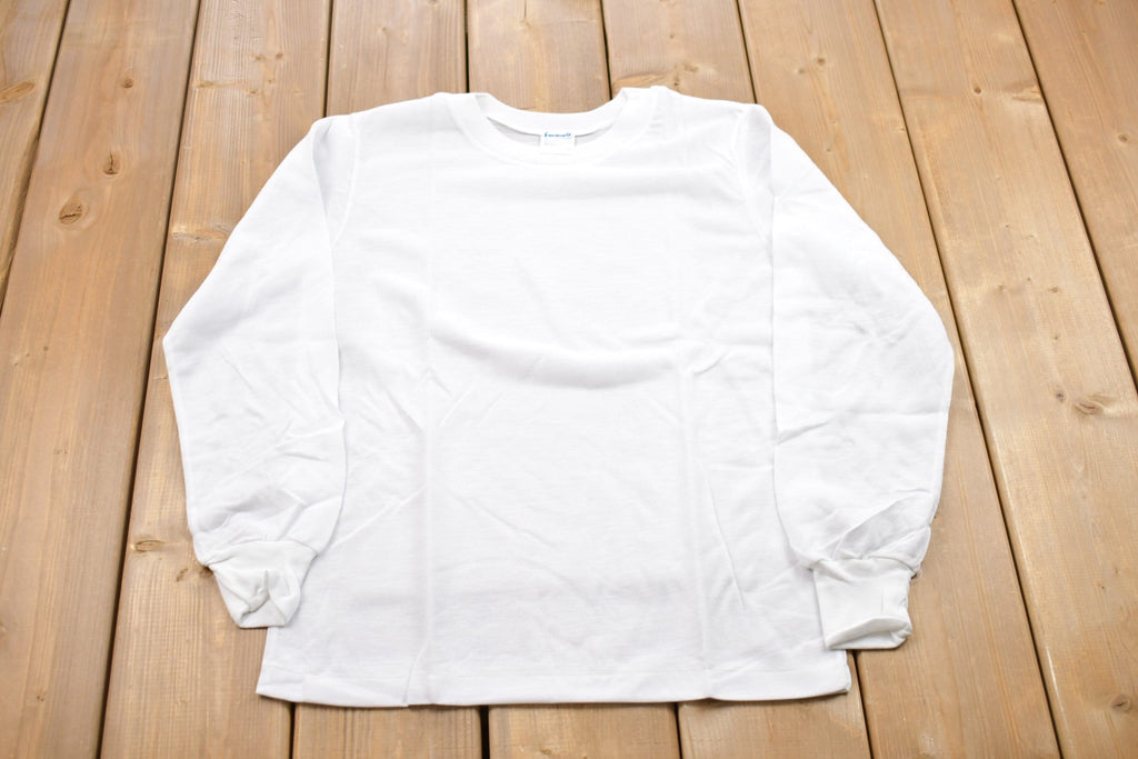 Vintage 1970s Fairline White Long Sleeve T-Shirt