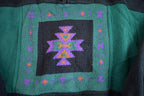 Vintage 1990s Aztec Pattern Quater Zip Fleece Sweater - XL
