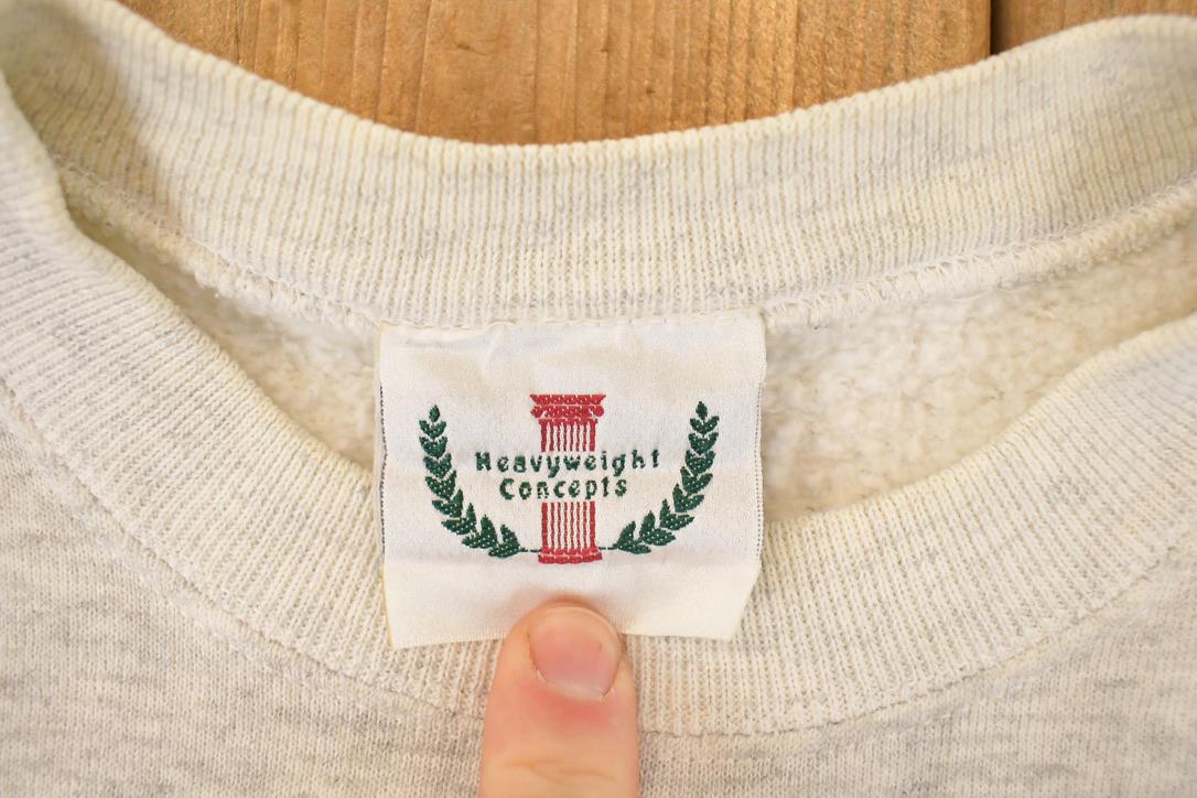 Vintage 1990s Lite Beer Embroidered Plaid L Heavyweight Crewneck Sweatshirt Mens M