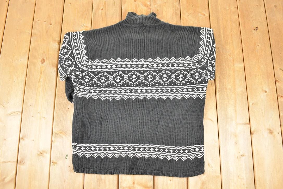 Vintage 1990s Talbots Chunky Holiday Knit Crewneck Sweater Women's L