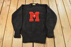 Vintage 1940s Lanza Knit Collegiate Varsity Style Sweater Men's Medium /