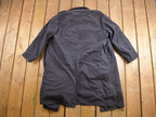 Vintage 1986 Military Black All Weather Wool Lined Trench Coat