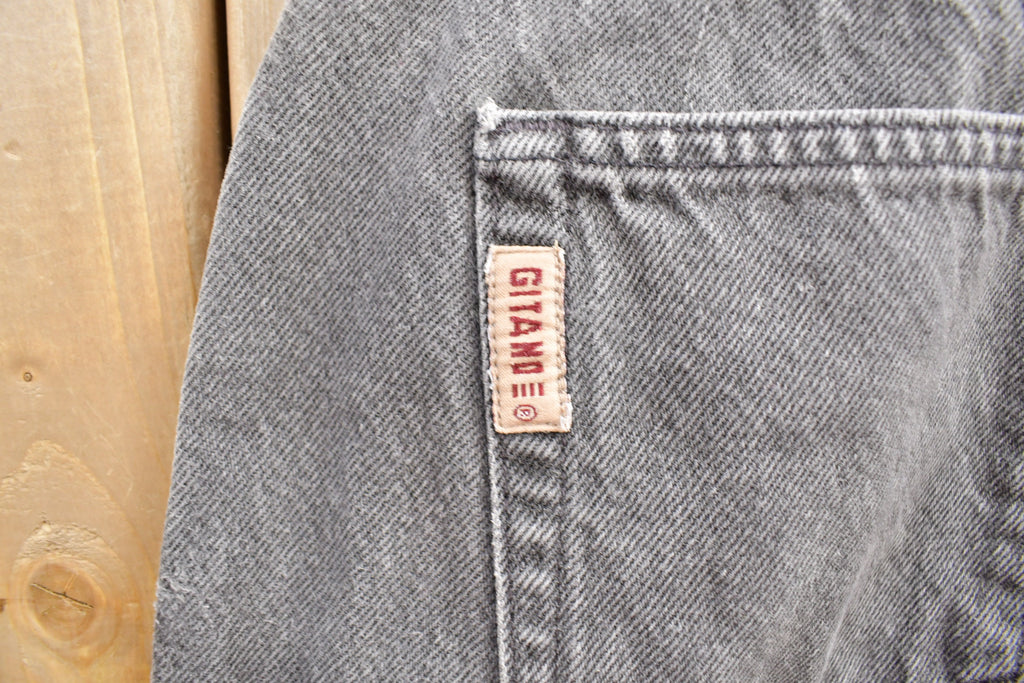 Vintage 1980s Gitano Grey Tapered Jeans Size 31 x 26.5