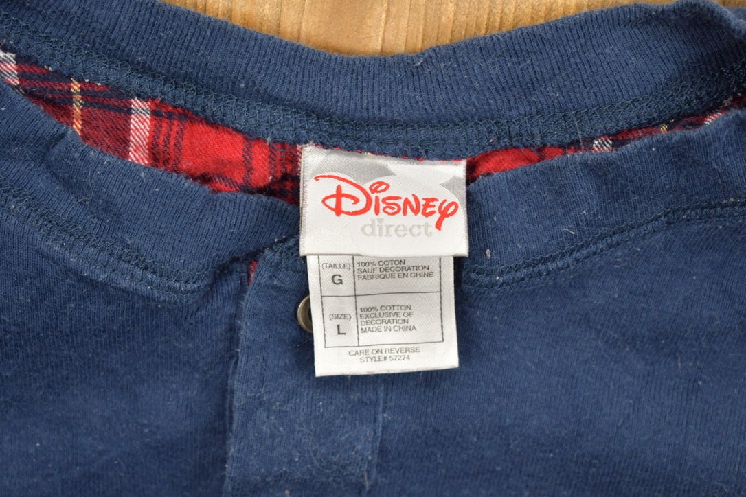 Vintage 1990s Snow White Theme Embroidered Quarter Button Long Sleeve Shirt